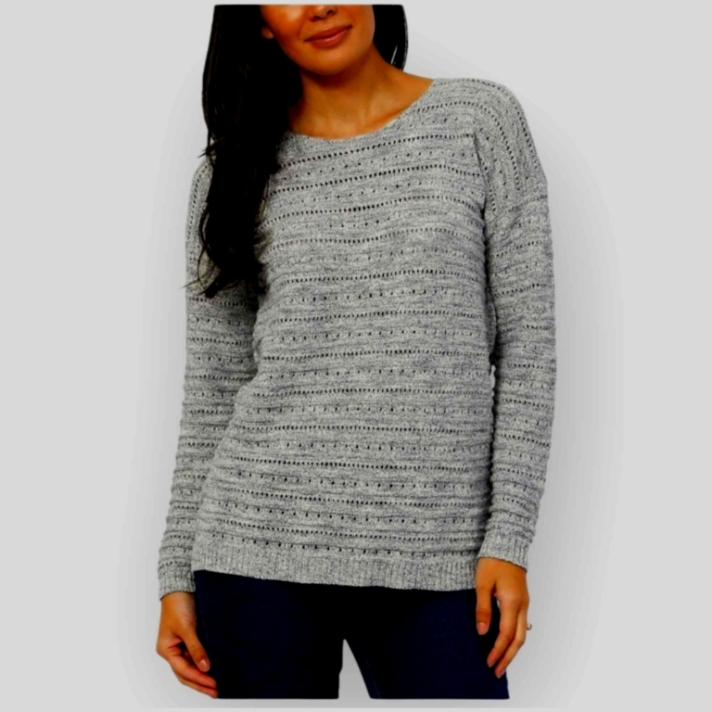 LEO & NICOLE striped SWEATER brand new LONG SLEEVE size XL stratue blue